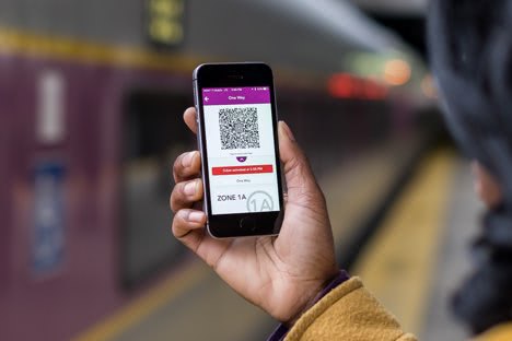 mTicket app with an activated ticket
